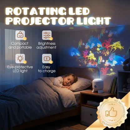 🥳 2026 HOT SALE | 50% OFF 🥳 Dynamic Rotating LED Projector Light 🌙✨