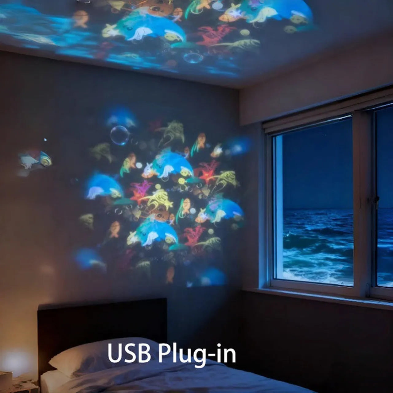 🥳 2026 HOT SALE | 50% OFF 🥳 Dynamic Rotating LED Projector Light 🌙✨