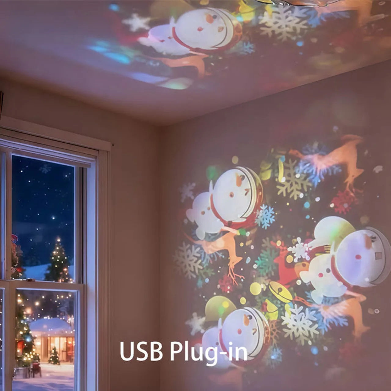 🥳 2026 HOT SALE | 50% OFF 🥳 Dynamic Rotating LED Projector Light 🌙✨