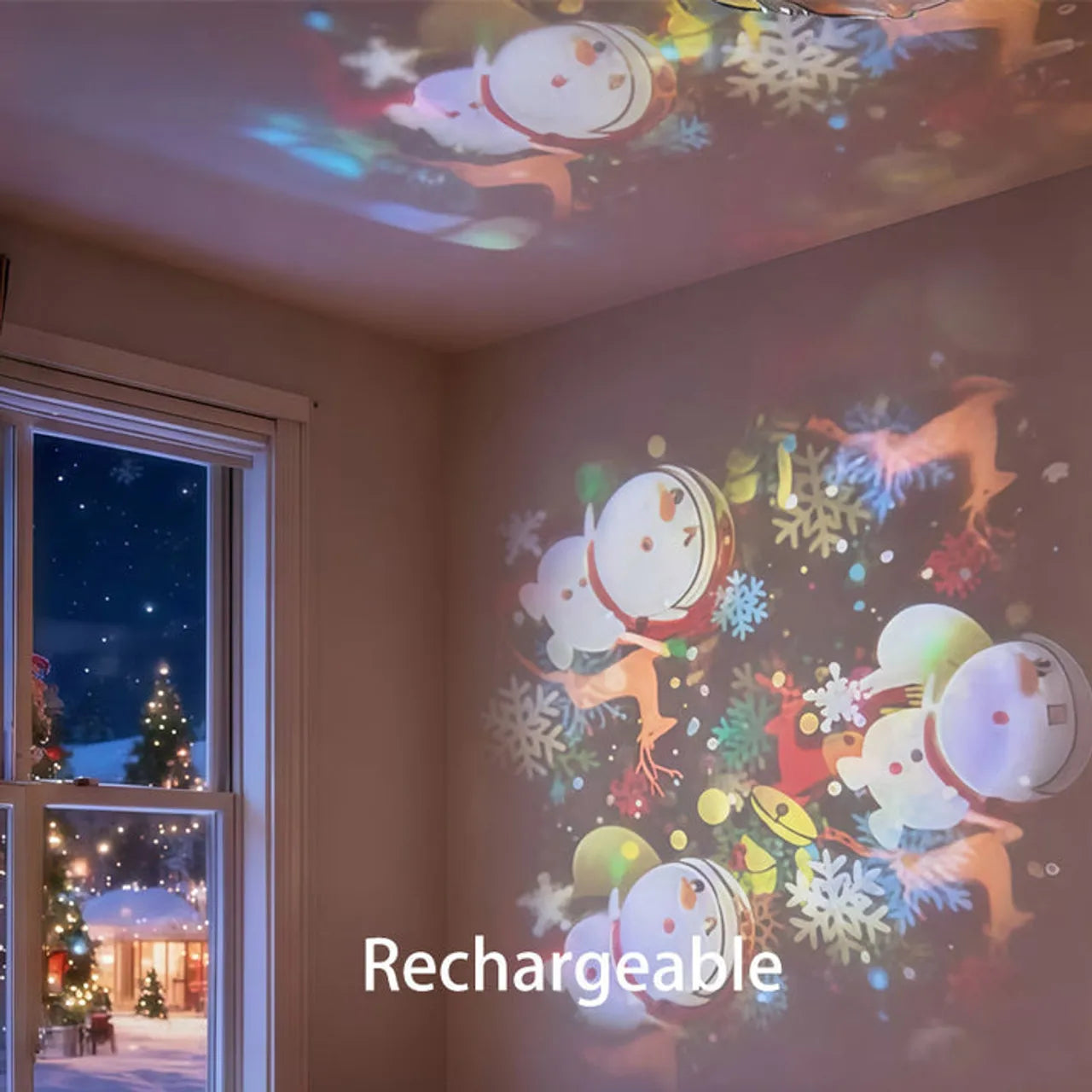 🥳 2026 HOT SALE | 50% OFF 🥳 Dynamic Rotating LED Projector Light 🌙✨