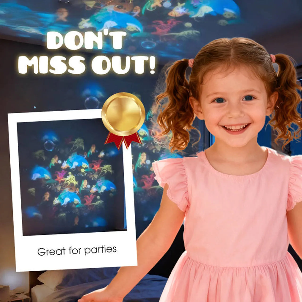 🥳 2026 HOT SALE | 50% OFF 🥳 Dynamic Rotating LED Projector Light 🌙✨
