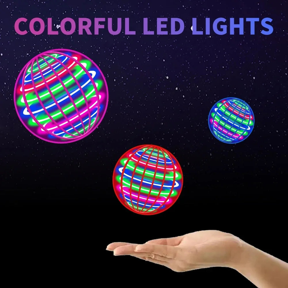 Levitating Induction Flying Ball, Glow Gyro for Fingertip Play, Sports & Outdoor Training Ball